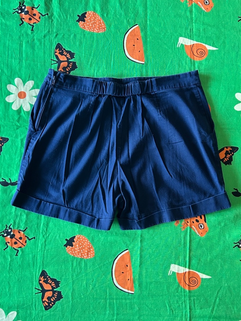 Modcloth High Waist Shorts - Blue - Picture 2 of 4